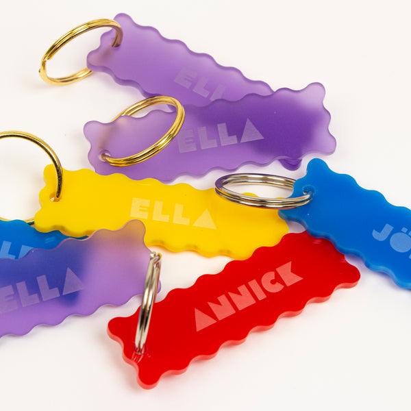 Arcrylaat sleutelhanger met gravering