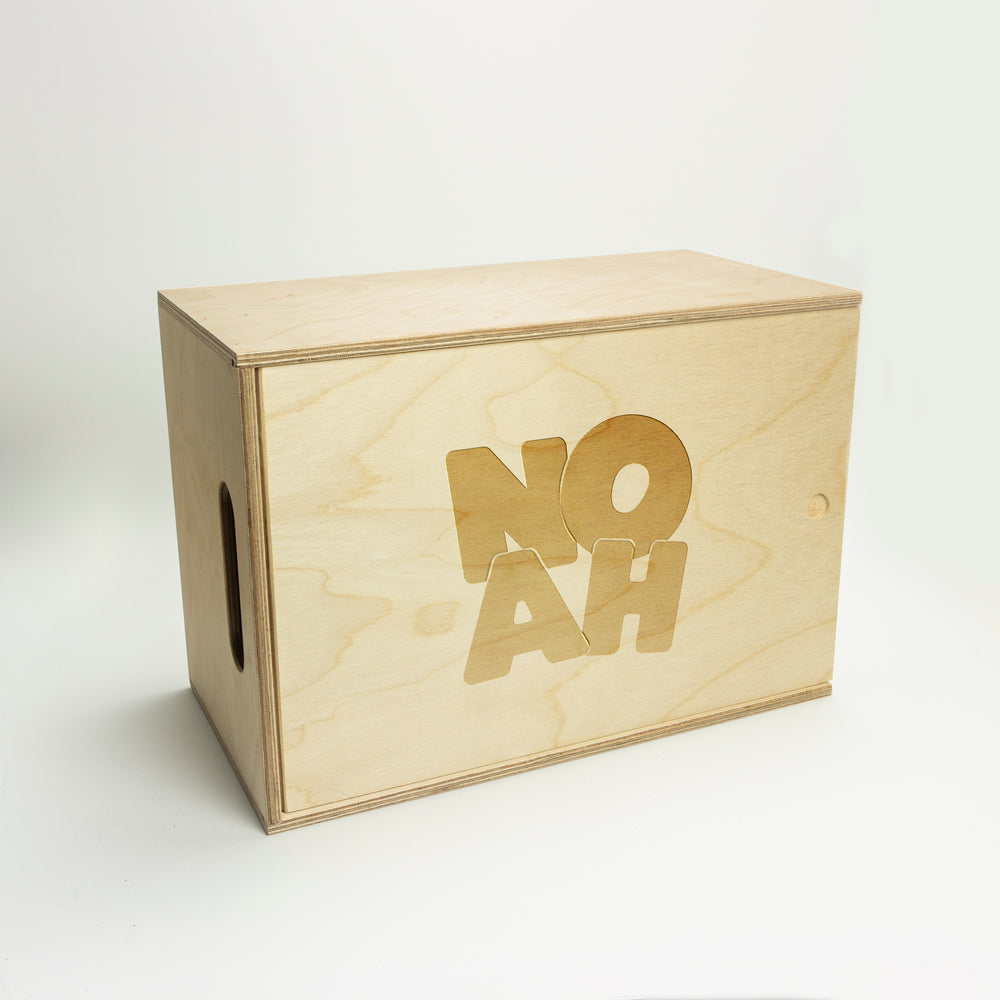 Houten memorybox met schuifdeksel