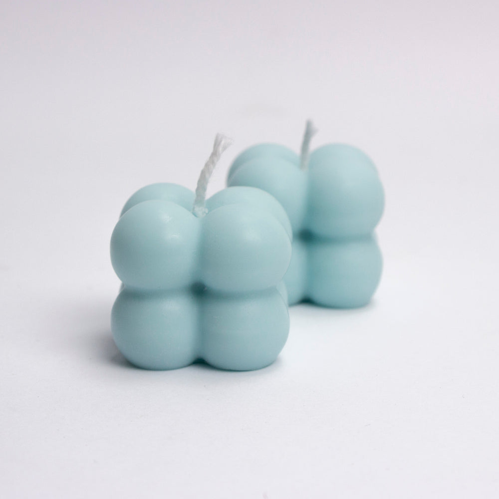 Mini bubbelkaars pastel blauw (per 15st.)