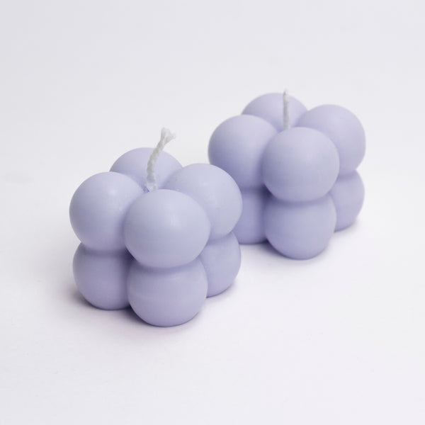 Mini bubbelkaars pastel paars (per 15st.)